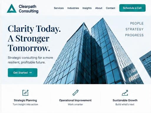 Clearpath Consulting website design concept for a consultant business